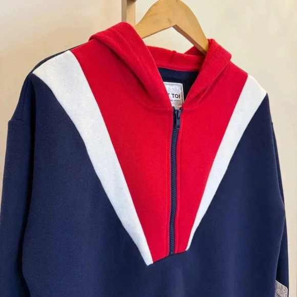 C’Est Toi Kids Unisex Colorblock Hoodie Pullover Multicolor Size M Casual - Picture 2 of 10